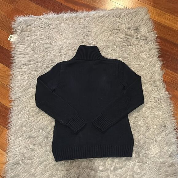 Jcrew women’s thick‎ cotton navy blue zip up sweater - Picture 4 of 4